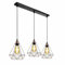 LEDSone Metal 3 Head Light Industrial Pendant Wire Cage Shade, Adjustable Cage Ceiling Lighting,Pendant, Diamond Cage Black Hanging Ceiling Light E27 Holder Fitting with 50cm Ceiling Plate