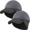 2 Stück Winter Baseball Cap mit Ohrenklappen Herren Damen Unisex Warme Wolle Kappe Full Cap Ohrenschutz Wollcap Outdoor Visor Sport Mütze Ski Baseballkappe (Dunkelgrau und Dunkelgrau,2 Stück)