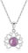 COAI Geschenkideen Damen Silber Halskette mit Silber Anhänger Lotus Amethyst Kristall