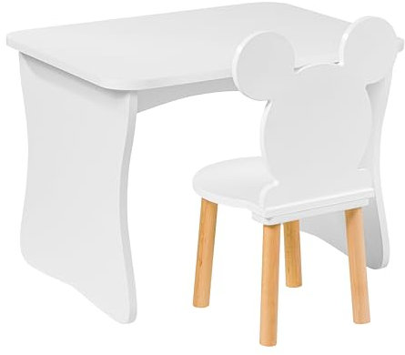 PlayPals Furniture Kinderschreibtisch aus Holz, Kinderzimmermöbel 70 x 52 x 49 cm, Kindertisch 3,4,5,6,7 Jahre, Schreibtisch und Stuhl für Kinder Schreibtisch Set