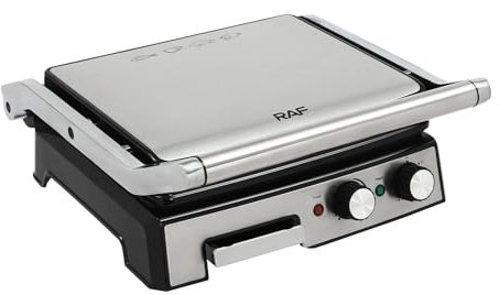 Kontaktgrill Panini Grill Toaster, 180-Grad-Öffnung Antihaftbeschichtung Plattengriller Toaster aus Edelstahl Panini Maker, 2800W Sandwichtoaster Toast Maschine, Einstellbare Temperatur