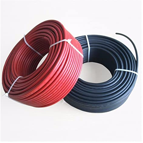 10m rot und 10m schwarz/lot 1 2awg. 4mm2 Solarkabel. PV Draht 1500V-Kupferleiter Xlpe. Jacke Tuv Zertifizierung