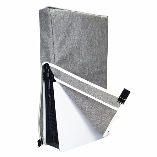 Copertura antipolvere verticale per PS5 Pro, manica antigraffio per console di gioco, copertura protettiva della protezione antipolvere in panno Oxford per PS5 Pro (grigio)