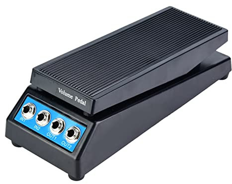 Guitar Pedal, Vintage Stereo Volume Pedal with Dual Input & Output for Guitar Band Accessory, Amplitude Knob Control