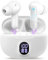 LWMTT Auriculares inalámbricos Bluetooth, Bluetooth 5.3, Color Blanco con indicador LED IPX7, Resistentes al Agua, 30 H de Tiempo de reproducción
