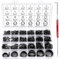 Lyeteung 600 Stücke 24 Größen O Ring Dichtungsringe Set, NBR Gummi Dichtungen Ringe Kit, O Ring Sortiment mit Doppelkopf Pick und Haken, für Sanitär Unterlegscheiben Auto Schnellreparatur, Schwarz