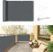 SUNNY GUARD Tamaño Personalizado Pantalla Privacidad Balcón 60x300cm Protección de Privacidad,Protección UV,Impermeable,a Prueba de Viento,Adecuado para Balcón Terraza,Antracita