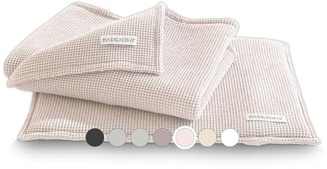 SAUNASOFA Sauna Set - Kissen 40x50 cm & Handtuch 100x200 cm aus Baumwolle - Waschbar & hitzebeständig - Wellness Zubehör für Sauna & Infrarotkabine - Geschenk-Idee für Saunagänger in Perlmutt