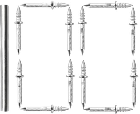 100 chiodi in acciaio | Chiodi invisibili per battiscopa | Viti di sicurezza invisibili con strumento per il fissaggio a pareti di cemento di cornici, sedie, mobili, divani e teste