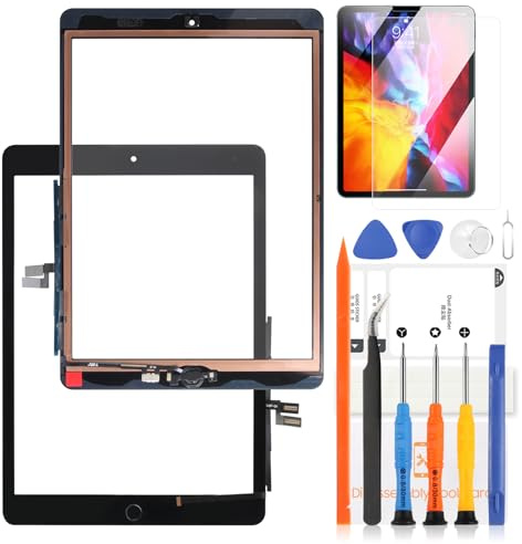 A-MIND Sostituzione dello schermo per iPad 9a generazione per iPad 2021 10.2 Sostituzione dello schermo per iPad 9 A2602 Digitizer Touch Screen per iPad A2603 A2604 A2605 Kit di riparazione con