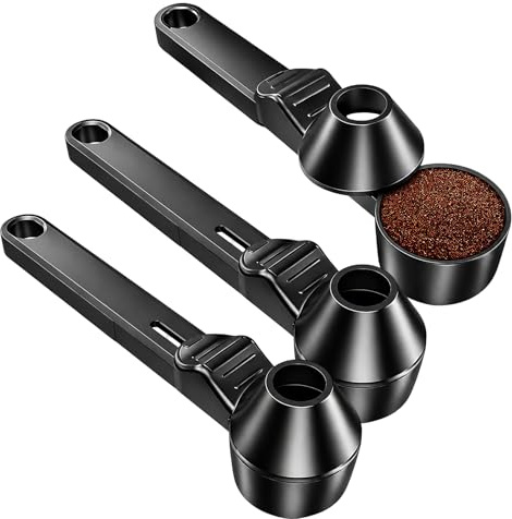 3Pcs Coffee Scoop, Measuring Scoop Set, 3-Piece Stainless Steel Coffee Measuring Spoons, Ergonomic Handle Leak-Proof Design for Coffee Grounds and Protein Powder
