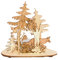 Kuhnert - hochwertiger Teelichthalter Waldtiere - mit aufgesetztem Edelholzfunier - Maße: 13 x 10 x 15 cm - Made in Germany