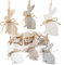 Logbuch-Verlag Osteranhänger aus Holz, 9er Set: Osterhasen-Deko zum Aufhängen, Osterschmuck für Osterstrauch, Osternester und Geschenke, Zeitlose Osterdeko, Osterhasen-Anhänger aus Holz, 9,5 cm