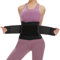 SIHOHAN Bauchweggürtel, Schwitzgürtel Fitness Gürtel, Verstellbarer Taille Trimmer Gürtel Fitnessgürtel, Waisttrainer Taillenformer, Bauchgürtel für Herren und Damen（Schwarz, XL）