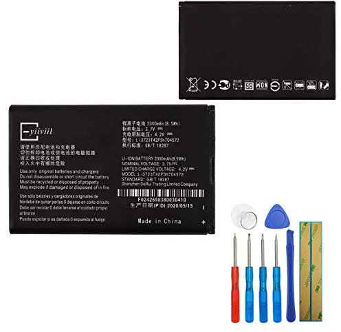 E-yiviil - Batteria di ricambio Li3723t42p3h704572, compatibile con ZTE Falcon Z-917 MF90, MF90C, MF91 da 2300 mAh, con strumenti