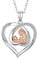 Odinstone Mère Tenant l'Enfant Collier Femme en Argent Sterling 925 Pendentif Coeur, je T'aime Maman Collier Cadeau Fête des Mères bijoux Zircone cubique Mères Anniversaire Cadeau