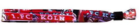1. FC Köln Festival Armband - Schals - rot Band - Plus Lesezeichen I love Köln