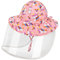 Baby Sonnenhut Mädchen Schirmmütze Kinder Hüte Flapper UV Schutz Caps Faltbarer Eimer Hut Weiche Baumwolle Strand Hüte Hut des Breiten Krempe Fischers Einhornschutz,48 cm
