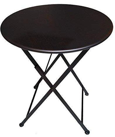 PrimoLiving Gartentisch aus Metall Balkontisch Klapptisch P-12512 klappbar Dunkelbraun