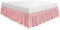 PiccoCasa Cache-sommier en polyester, élastique à volants, ne se décolore pas et ne se froisse pas, matelas sans soulever, trois côtés en tissu avec chute de 40,6 cm, rose