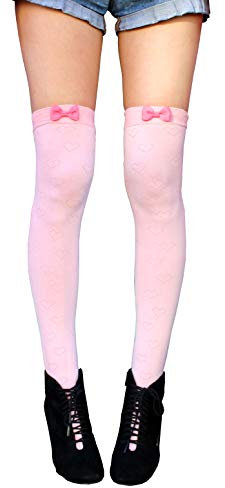 Millennials In Motion Kawaii Socks Leg Warmers, Pink Bow, One size