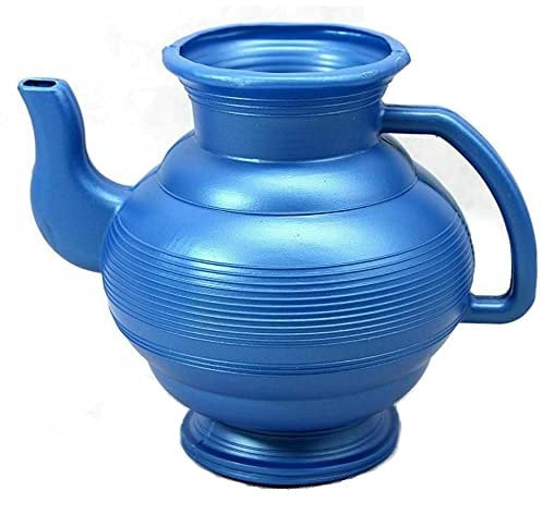 Easy Shopping® Bathroom Toilet Lota Bodnar Washing Jug Wudhu Pot Hard Plastic with Handle (Dark Blue)