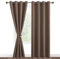 DWCN Vorhang Blickdicht Verdunkelungsgardinen mit Ösen 2 Stücke Vorhang Blickdicht Fensterdeko Thermogardine für Wohnzimmer Schlafzimmer, Khaki Cappuccino, 245x140cm(HxB)