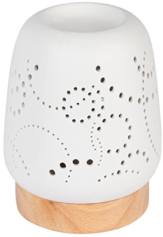 ONVAYA® Duftlampe | Elektrisch | Farbe: Creme weiß | Aroma Diffuser | Aromalampe | Duftstövchen | Modernes Duftlicht (Kiki)