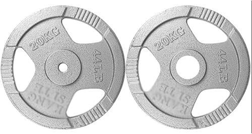 Hantelscheiben Hantelscheibe Home Gym Dumbbell Bumper Plate 5,1 cm Großes Loch Olympische Langhantel Hantelscheiben aus Gusseisen für Fitness Bodybuilding rutschfest