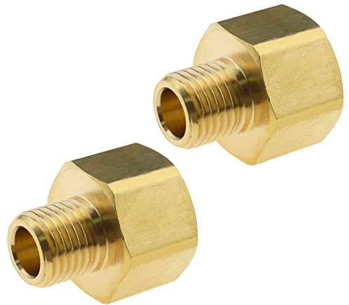 eMagTech 2 Stück Hochdruckreiniger Adapter 14mm Männlich auf 22mm Weiblich Messing Rohrverschraubung Koppler Stecker Konverter für Hochdruckreiniger Wasserleitung 4500 PSI
