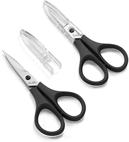 Beaditive Leichtes Näh- und Stickscheren-Set (2 Stück) | Nähen, Sticken, Papierschneiden, Basteln | Edelstahl | Schutzhülle (10 cm)
