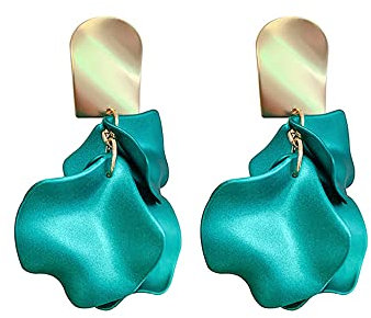 Blumen Blütenblätter Ohrringe, Acryl Gestufte Matte Blumen Quasten Ohrringe, Statement Blumen Quasten Ohrringe für Frauen und Mädchen