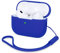 AOTUAO Kompatibel mit AirPods Pro 2 Hülle Case, Silikon Stoßfeste Schutzhülle für AirPods Pro 2. Generation 2022 Case Cover mit Silikon Lanyard, Front-LED Sichtbar, Blau
