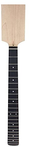 CAZARU E-Gitarrenhals, Paddelkopf, Ahorn, 22 Bünde, unvollendete Schraube am Gitarrenhals für Ersatzteile von Musikinstrumenten