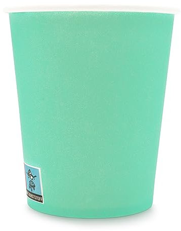 Wellsamed WELLSACUP 1000 Stück Pappbecher 180 ml, Grün Mint, geeignet für Heiß- und Kaltgetränke, Coffee to Go, Business, Veranstaltungen, Party