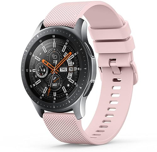 Bracelet pour Samsung Galaxy Watch 46 mm/Galaxy Watch 3 45 mm, 22 mm Bracelet classique en silicone épais compatible avec Samsung Galaxy Watch 3 45 mm/Samsung Watch Gear S3 Frontier Classic