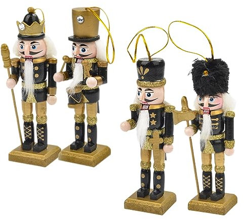 Abaodam 4 Stück Nussknacker-baumspitze Weihnachts-nussknacker-Soldaten Nussknacker Soldat Baumschmuck Nussknacker Weihnachtsschmuck Halloween-Dekoration Im Freien Sammlung Draussen