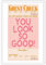 Liyark Poster You Look So Good, rosa und orange, trendig, Retro, adrett, Leinwand, Wandkunst, flippig, inspirierend, positiv, ästhetischer Druck, Gemälde, maximalistischer Wohnheim, Wanddekoration,