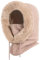 XYIYI Beige Damen Stricken Beanie Warmer Fleece Kapuzenschal Winter Balaclava Pullover Gestrickte Mütze Maske Set mit Kordelzug