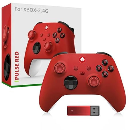 Manette de jeu sans fil, manette de jeu vidéo avec récepteur sans fil 2.4G Poignée de jeu pour PC Accessoires pour manettes de jeu (Noir)