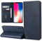 ZYIMOU Handyhülle für iPhone XS/iPhone X Hülle, Leder Schutzhülle Standfunktion Kartenfach Wallet Klapphülle iPhone XS/iPhone X Flip Case Cover, Blau