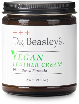 Dr. Beasley's Vegan Leather Cream 9 oz - Gentle Plant Based Formula, Conditions, Softens, UV Protection, Promotes Durability & Longer Life
