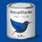 Berico Metallfarbe - Blau - 3,6 Kg - 4in1 Premium Metallschutzlack - Direkt auf Rost - Für Stahl, Zink, Aluminium, Kupfer und Eisen