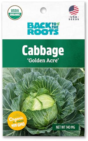 Back to The Roots 100% Organic Seed Packet - Cabbage 'Golden Acre' 140mg