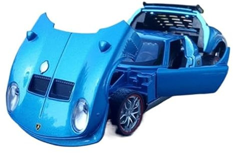 DRModels Motorfahrzeuge Replika Auto 1:32 Für Lamborghini Miura Golf Legierung Oldtimer Modell Druckguss Metall Retro Sport Sound Und Licht Originalgetreue Nachbildung (Color : Blue)