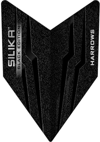 Harrows Dart Silika Black Edition Dart Flight speziell laminiert Dartflight Set Zubehör für Steeldarts und Softdarts (Velos)