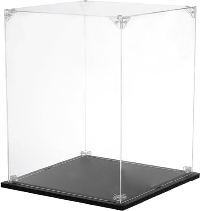 QUARKZMAN Acryl Display Case, 8''x12''x12'' Klarer Display-Box Aufbau Staubdichte Display-Box Aufbewahrungsorganisator für Sammlerstücke Action-Figuren