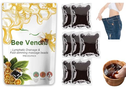 Shefave Fußpflege Set Lavande Fußbadesalz, 4PCS Fuß Spa Geschenk Sets mit Fußbad, Fuß-Peeling, Fuß-Maske, Fuß-Lotion, beseitigen Müdigkeit Fuß-Peeling, Fußdeo, Jelly Pediküre Packs (S, Bienengift)