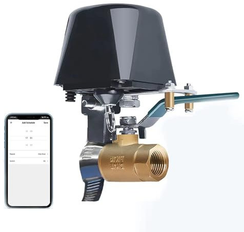 Jinvoo Zigbee-Wasserventil, intelligentes Wasserventil, verbesserte intelligente Wasserventilabschaltung, automatischer Kugelhahn-Bewässerungstimer, Sprinklersteuerung, kompatibel mit Alexa und Google