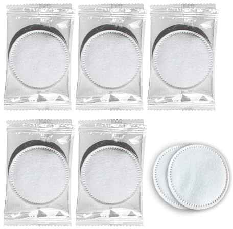 BEAGERUO Cotton Pads, Individually Wrapped, 200 Pads (Pack of 100) | Cotton Rounds Travel Size, Makeup Remover Pads for Eye, Nail Polish, Face Cleansing Pads Hotel Amenities